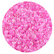 Бисер Астра (уп. 20 г) №0205 розовый с цветным радужным центром
