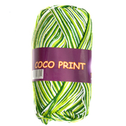 Пряжа Коко принт (Coco Vita Print) 50 г / 240 м 4653 бел-зеленый