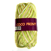 Пряжа Коко принт (Coco Vita Print) 50 г / 240 м 4671 желто-зеленый