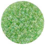 Бисер Астра (уп. 20 г) №0212 зеленый с цветным радужным центром