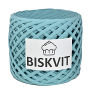 Пряжа Бисквит (Biskvit) (ленточная пряжа) пыльная мята И