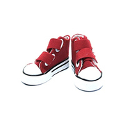 Обувь для игрушек (Кеды) КЛ.27012  7,5 см  выс. 4,5 см красный на 2 лип. (1 пара)