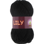 Пряжа Лили (Lily Vita Cotton), 50 г / 125 м, 1602 черный