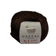 Пряжа Бэби Вул XL (Baby Wool XLGazzal ), 50 г / 100 м  807 коричневый