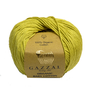 Пряжа Органик бэби коттон (Organik baby cotton Gazzal ), 50 г / 115 м  426 оливковый