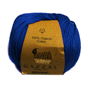 Пряжа Органик бэби коттон (Organik baby cotton Gazzal ), 50 г / 115 м  437 синий
