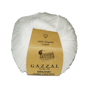 Пряжа Органик бэби коттон (Organik baby cotton Gazzal ), 50 г / 115 м  415 белый