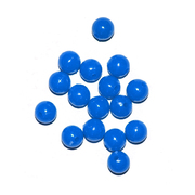 Бусины пластм.  5-6 мм (уп. 10 г) 015 т.голубой матовый