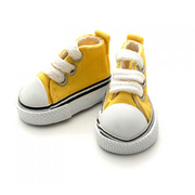Обувь для игрушек (Кеды) КЛ.25239  5 см  выс.3,3 см желтый (1 пара)