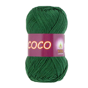 Пряжа Коко Вита (Coco Vita Cotton), 50 г / 240 м, 4313 темно-зеленый