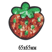 Термоаппликация 5AS-239 «Земляника» из пайеток 6.5 * 6,5 см 7724233