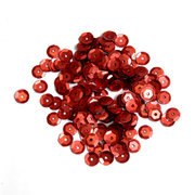 Пайетки Астра круглые 6 мм (уп. 10 г) граненые матовый 1503 красный