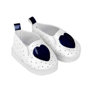 Обувь для игрушек (Мокасины) 4258962 7,0 см «Сердечко»  пара сине-черный