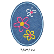 Заплатки термо-клеевые TEP.RO.16 «Три цветочка» 7,5*9,5 см