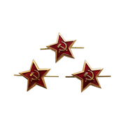 Украшение С-355  34 мм Звезда  901344 золото/красный