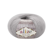 Пряжа Атлас (Alize Atlas), 49%шерсть 51%полиэстер, 50 г / 250 м 200 серый