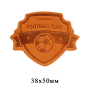 Термоаппликация Футбол 3,8*5 см дизайн №13 100% кожа 57 оранжевый 552169