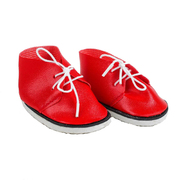 Обувь для игрушек (Ботиночки) 3495208 7,5 см  «Завязки»  пара красный
