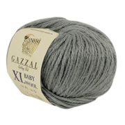 Пряжа Бэби Вул XL (Baby Wool XLGazzal ), 50 г / 100 м  818  серый
