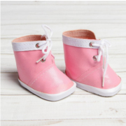 Обувь для игрушек (Ботиночки) 3495203 7,6 см  «Завязки»  пара нежно-розовый