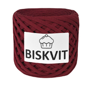 Пряжа Бисквит (Biskvit) (ленточная пряжа) бургундия