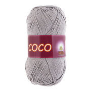 Пряжа Коко Вита (Coco Vita Cotton), 50 г / 240 м, 4333 серый