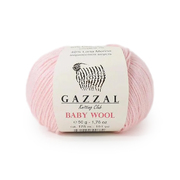 Пряжа Бэби Вул  (Baby Wool Gazzal ), 50 г / 175 м  836 розовый