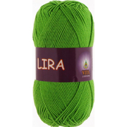 Пряжа Лира (Lira Vita Cotton), 50 г / 150 м 5015 зеленый