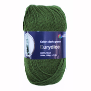 Пряжа Эвридика (Eurydice), 100 г / 200 м, т.зелёный