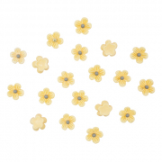 Декор AS12-02 Цветочки для скрапбукинга 10 мм (уп 20 шт)  желтый 7723899