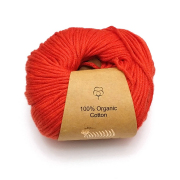 Пряжа Органик бэби коттон (Organik baby cotton Gazzal ), 50 г / 115 м  432 красный