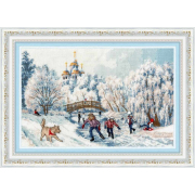 Набор для вышивания Золотое руно ЧМ-071 «Рождественские каникулы» 27.5*41.8 см