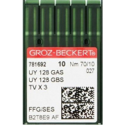 Иглы пром. маш. Groz-Beckert UY 128 GAS SIN (FFG/SES) № 70 (уп. 10 шт.) 781695