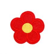 Термоаппликация LA385 Цветок 5*5 см красный