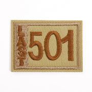 Термоаппликация LA399 «501» 4,5*3,5 см коричневый