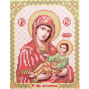 Ткань для вышивания бисером Благовест И-5081 Пр. Богородица Муромская 13,5*17см