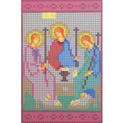 Ткань для вышивания бисером А5 КМИ-5353 «Святая Троица» 10*18 см