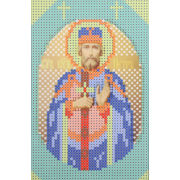 Ткань для вышивания бисером А5 КМИ-5422 «Св. Князь Петр» 10*18 см