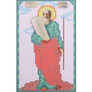 Ткань для вышивания бисером А5 КМИ-5441 «Св. Пророк Моисей» 10*18 см