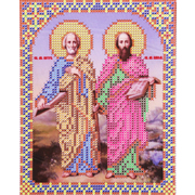 Ткань для вышивания бисером Благовест И-5085 Святые Петр и Павел 13,5*17