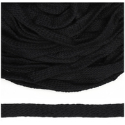 Шнур плоский 15 мм х/б  уп 25 м турецкое плетение 032 черный
