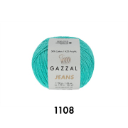 Пряжа Джинс-GZ (Gazzal, Jeans-GZ), 50 г / 170 м, 1108 мята