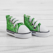 Обувь для игрушек (Кеды) 4072464  5,0 см  блестки (1 пара) зеленый