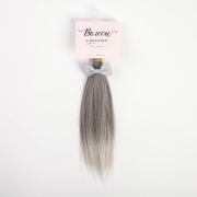 Волосы для кукол (трессы) Прямые 4692563 В-150 см L-25 см пепельный/серый + бантик