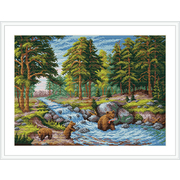 Рисунок на канве М.П. Студия СК-024 «Лесной ручей» 40*50 см