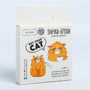 Набор для творчества Арт Узор 4027587 значки-броши «Not your cat» 8*8*1,5 см рыжий