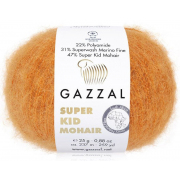 Пряжа Супер Кид Мохер ( Super Kid Mohair Gazzal), 22%п/а 25 г 64419 оранжевый