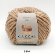 Пряжа Пур Вул-4 (Gazzal, Pure Wool-4), 100 г / 65 м, 5244 бежевый