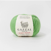 Пряжа Бэби Вул  (Baby Wool Gazzal ), 50 г / 175 м  821 салатовый