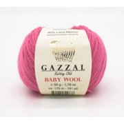 Пряжа Бэби Вул  (Baby Wool Gazzal ), 50 г / 175 м  831 розовый